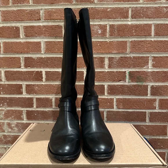 Frye Melissa Leather Riding Boots Back Zip Snap Tall Boots Women's Sz 7 B - Picture 10 of 10
